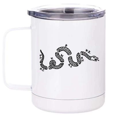 Benjamin Franklin Join Or Die Snake 1754 Revolution Gift 12 oz Stainless Steel Tumbler Cup