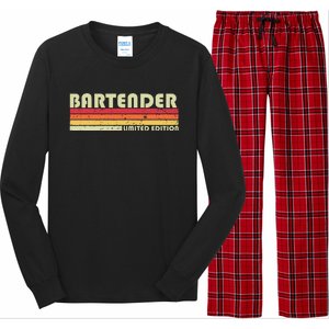 BARTENDER Funny Job Title Profession Birthday Worker Idea Long Sleeve Pajama Set