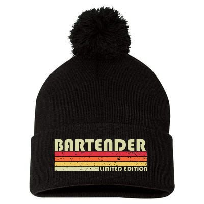 BARTENDER Funny Job Title Profession Birthday Worker Idea Pom Pom 12in Knit Beanie