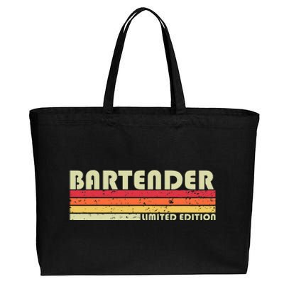 BARTENDER Funny Job Title Profession Birthday Worker Idea Cotton Canvas Jumbo Tote