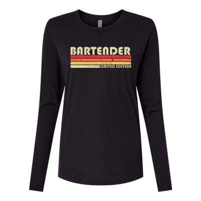 BARTENDER Funny Job Title Profession Birthday Worker Idea Womens Cotton Relaxed Long Sleeve T-Shirt