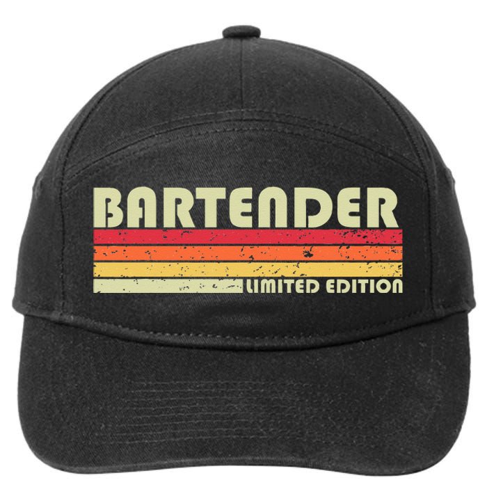 BARTENDER Funny Job Title Profession Birthday Worker Idea 7-Panel Snapback Hat