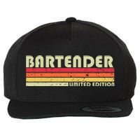 BARTENDER Funny Job Title Profession Birthday Worker Idea Wool Snapback Cap