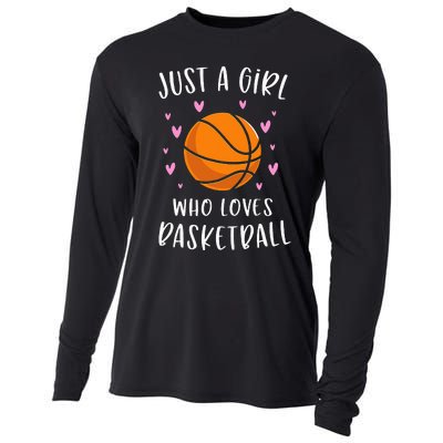 Basketball For Just A Girl Who Loves Basketball Cooling Performance Long Sleeve Crew