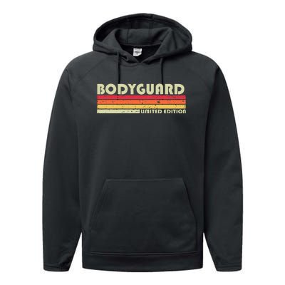 Bodyguard Funny Job Title Profession Birthday Worker Idea Performance Fleece Hoodie