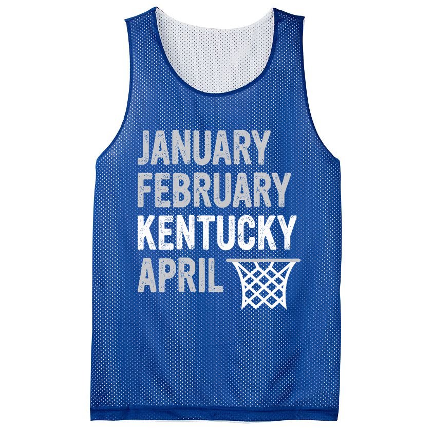 Basketball Fan  January February Kentucky April  Mesh Reversible Basketball Jersey Tank