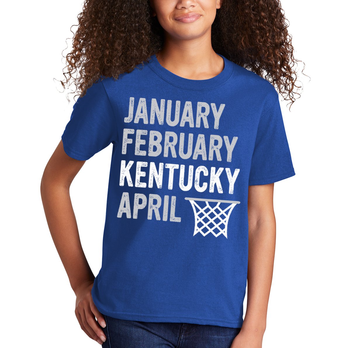 Basketball Fan  January February Kentucky April  Kids T-Shirt