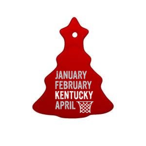 Basketball Fan  January February Kentucky April  Ceramic Tree Ornament