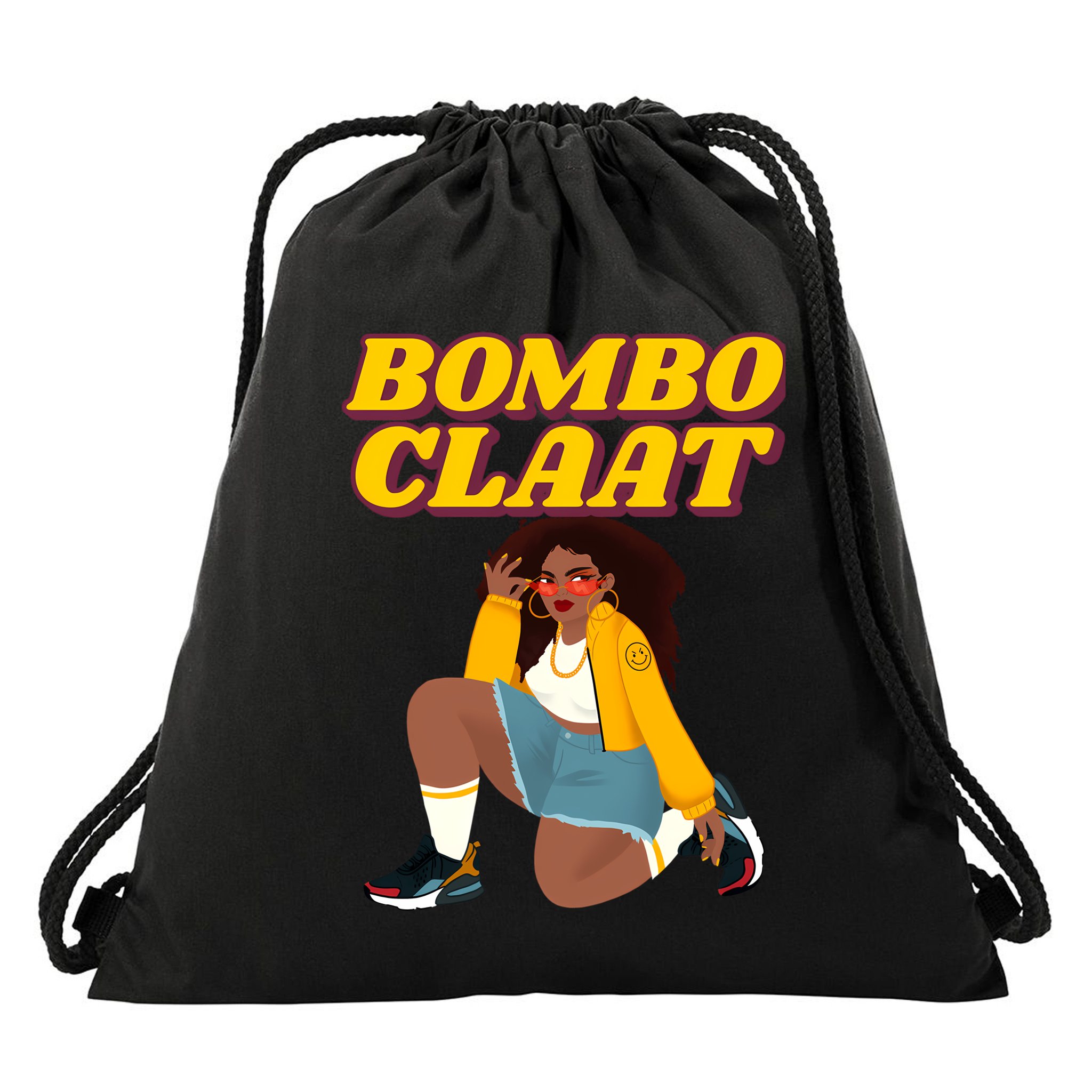 Bomboclaat Funny Jamaican Tiktok Twitter Trending Meme Drawstring Bag