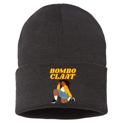 Bomboclaat Funny Jamaican Tiktok Twitter Trending Meme Sustainable Knit Beanie