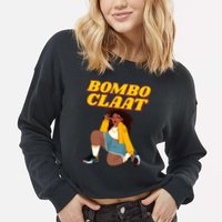 Bomboclaat Funny Jamaican Tiktok Twitter Trending Meme Cropped Pullover Crew