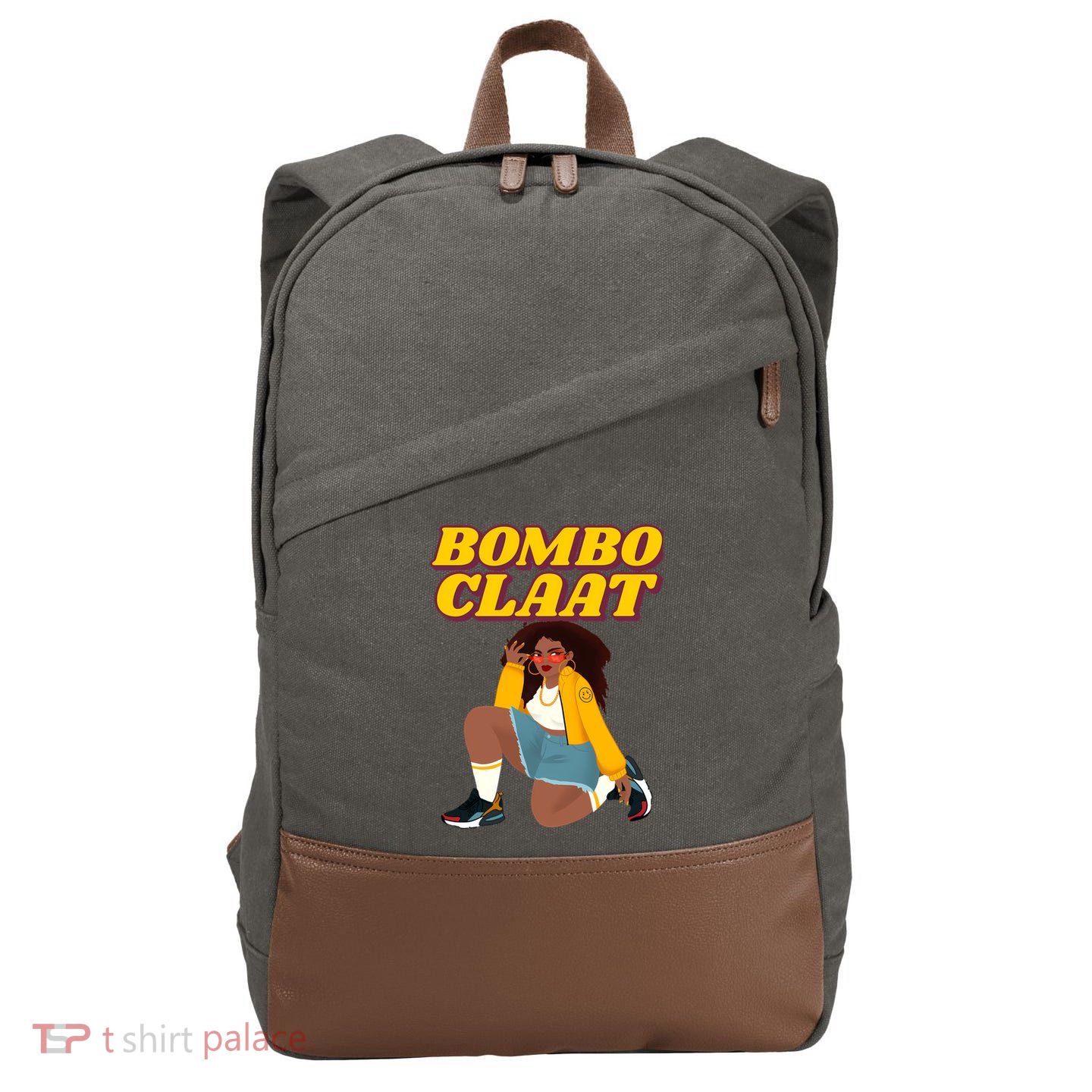 Bomboclaat Funny Jamaican Tiktok Twitter Trending Meme Cotton Canvas Backpack