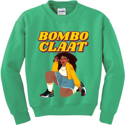 Bomboclaat Funny Jamaican Tiktok Twitter Trending Meme Kids Sweatshirt