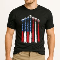 Beer Fighter Jet American Flag Usa 4th Of July Drinking Beer Cooling Performance Crew T-Shirt