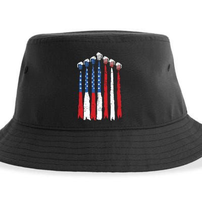 Beer Fighter Jet American Flag Usa 4th Of July Drinking Beer Sustainable Bucket Hat