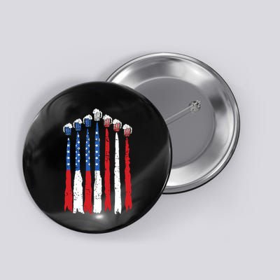 Beer Fighter Jet American Flag Usa 4th Of July Drinking Beer Button