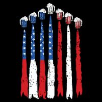Beer Fighter Jet American Flag Usa 4th Of July Drinking Beer Button