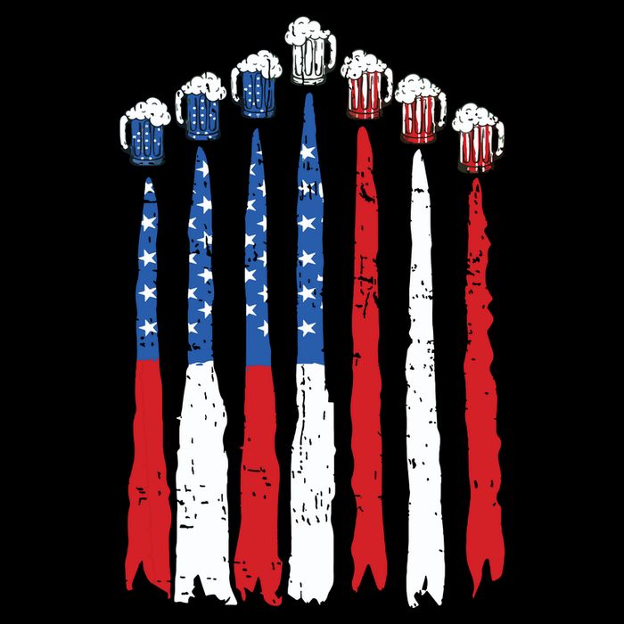 Beer Fighter Jet American Flag Usa 4th Of July Drinking Beer Button