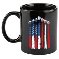 Beer Fighter Jet American Flag Usa 4th Of July Drinking Beer 11oz C Handle Ceramic Mug
