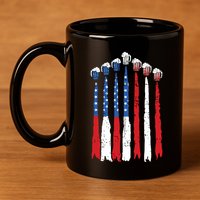 Beer Fighter Jet American Flag Usa 4th Of July Drinking Beer 11oz C Handle Ceramic Mug