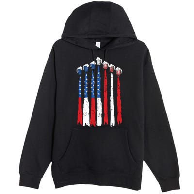 Beer Fighter Jet American Flag Usa 4th Of July Drinking Beer Premium Pullover Hoodie