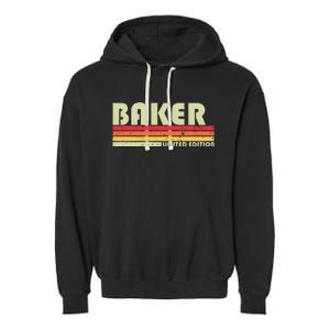 Baker Funny Job Title Profession Birthday Worker Idea Garment-Dyed Fleece Hoodie