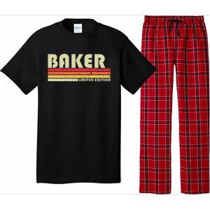 Baker Funny Job Title Profession Birthday Worker Idea Pajama Set