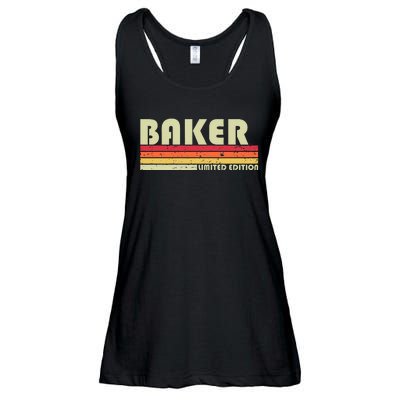 Baker Funny Job Title Profession Birthday Worker Idea Ladies Essential Flowy Tank