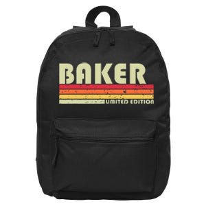 Baker Funny Job Title Profession Birthday Worker Idea 16 in Basic Backpack