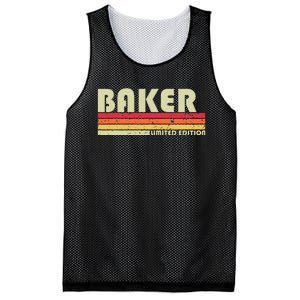 Baker Funny Job Title Profession Birthday Worker Idea Mesh Reversible Basketball Jersey Tank