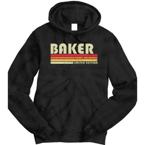 Baker Funny Job Title Profession Birthday Worker Idea Tie Dye Hoodie