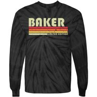 Baker Funny Job Title Profession Birthday Worker Idea Tie-Dye Long Sleeve Shirt