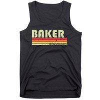 Baker Funny Job Title Profession Birthday Worker Idea Tank Top