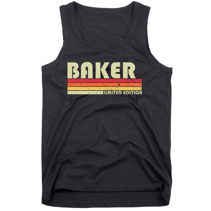 Baker Funny Job Title Profession Birthday Worker Idea Tank Top