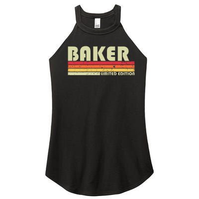 Baker Funny Job Title Profession Birthday Worker Idea Women’s Perfect Tri Rocker Tank