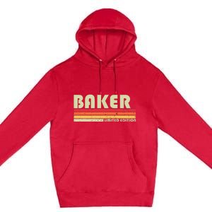 Baker Funny Job Title Profession Birthday Worker Idea Premium Pullover Hoodie