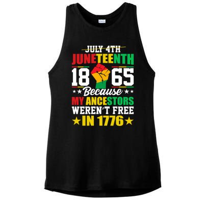 Black Freedom June 19th 1865 Junenth Celebrate Cool Gift Ladies PosiCharge Tri-Blend Wicking Tank