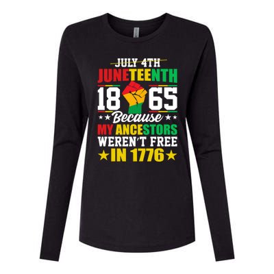 Black Freedom June 19th 1865 Junenth Celebrate Cool Gift Womens Cotton Relaxed Long Sleeve T-Shirt