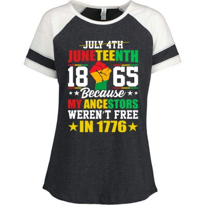 Black Freedom June 19th 1865 Junenth Celebrate Cool Gift Enza Ladies Jersey Colorblock Tee