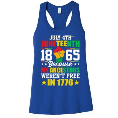 Black Freedom June 19th 1865 Junenth Celebrate Cool Gift Women's Racerback Tank