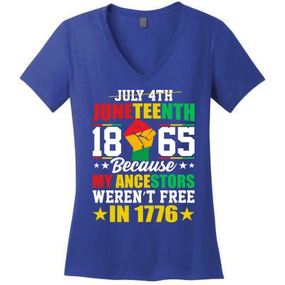 Black Freedom June 19th 1865 Junenth Celebrate Cool Gift Women's V-Neck T-Shirt