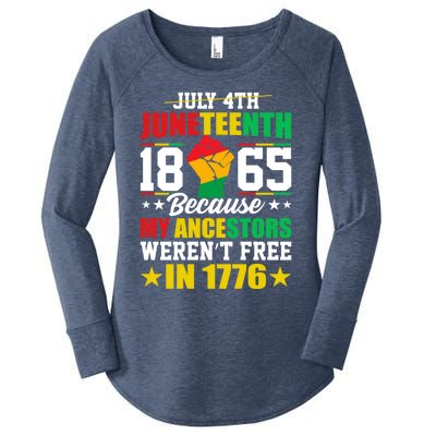 Black Freedom June 19th 1865 Junenth Celebrate Cool Gift Women's Perfect Tri Tunic Long Sleeve Shirt