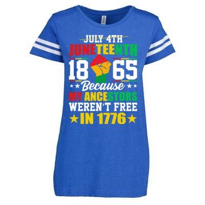 Black Freedom June 19th 1865 Junenth Celebrate Cool Gift Enza Ladies Jersey Football T-Shirt