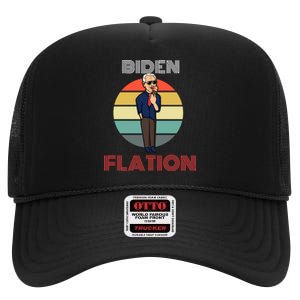 Biden Flation Joe Biden Sunset High Crown Mesh Back Trucker Hat