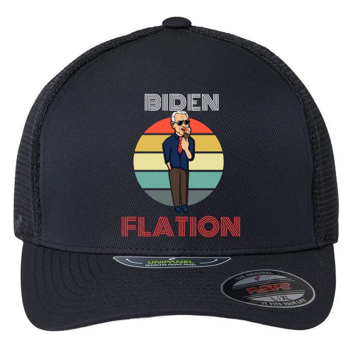 Biden Flation Joe Biden Sunset Flexfit Unipanel Trucker Cap