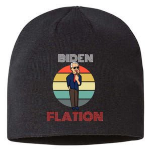 Biden Flation Joe Biden Sunset Sustainable Beanie