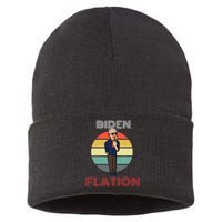 Biden Flation Joe Biden Sunset Sustainable Knit Beanie