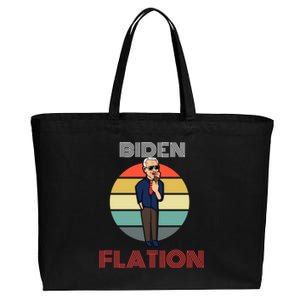 Biden Flation Joe Biden Sunset Cotton Canvas Jumbo Tote