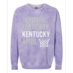 Basketball Fan January February Kentucky April Colorblast Crewneck Sweatshirt