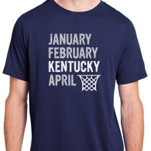 Basketball Fan January February Kentucky April Adult ChromaSoft Performance T-Shirt